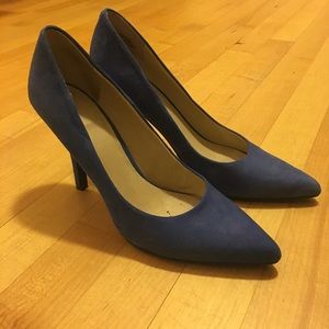 Blue suede heels!